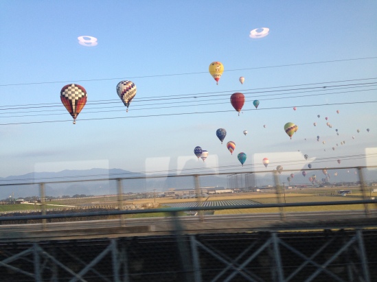 As soon as I saw balloons from the train, I started snapping photos.